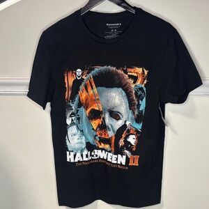 Halloween II Black Graphic Short Sleeve Tee NWT